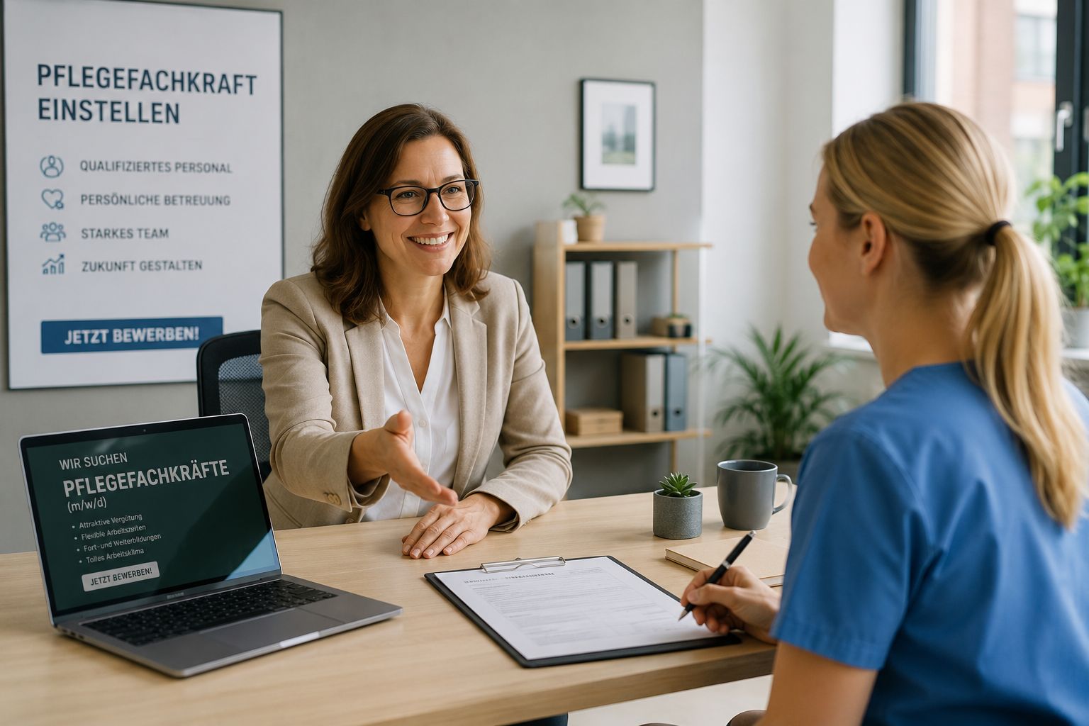 Pflegefachkraft einstellen