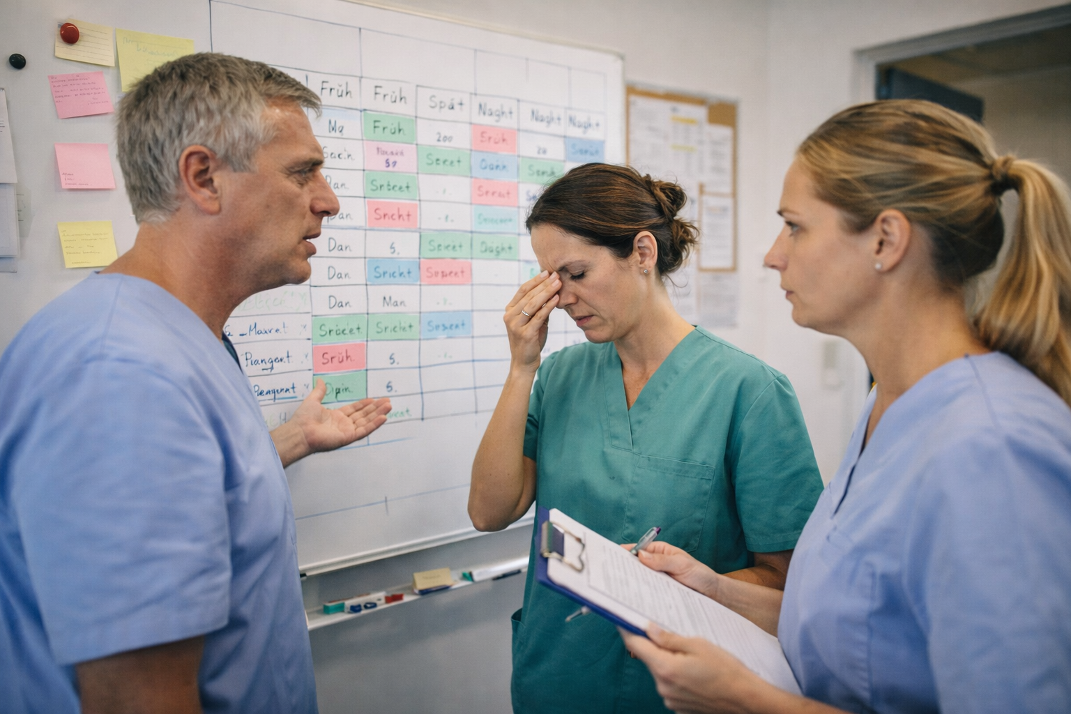 dienstplan kurzfristig aenderung rechte