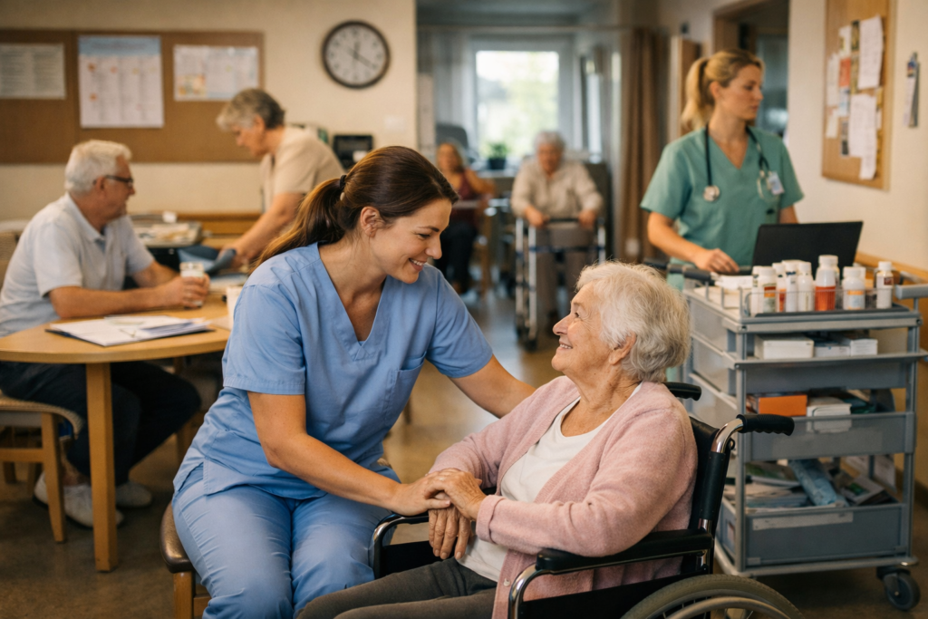 pflegealltag seniorenheim realistisch
